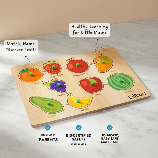 LiLLBUD Fruit Tray Puzzle with Knobs