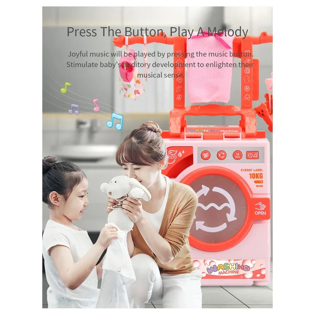 Children's Washing Machine Toy Simulation Dress up Mini Washing Machine Toy With Music - Jaiman Toys