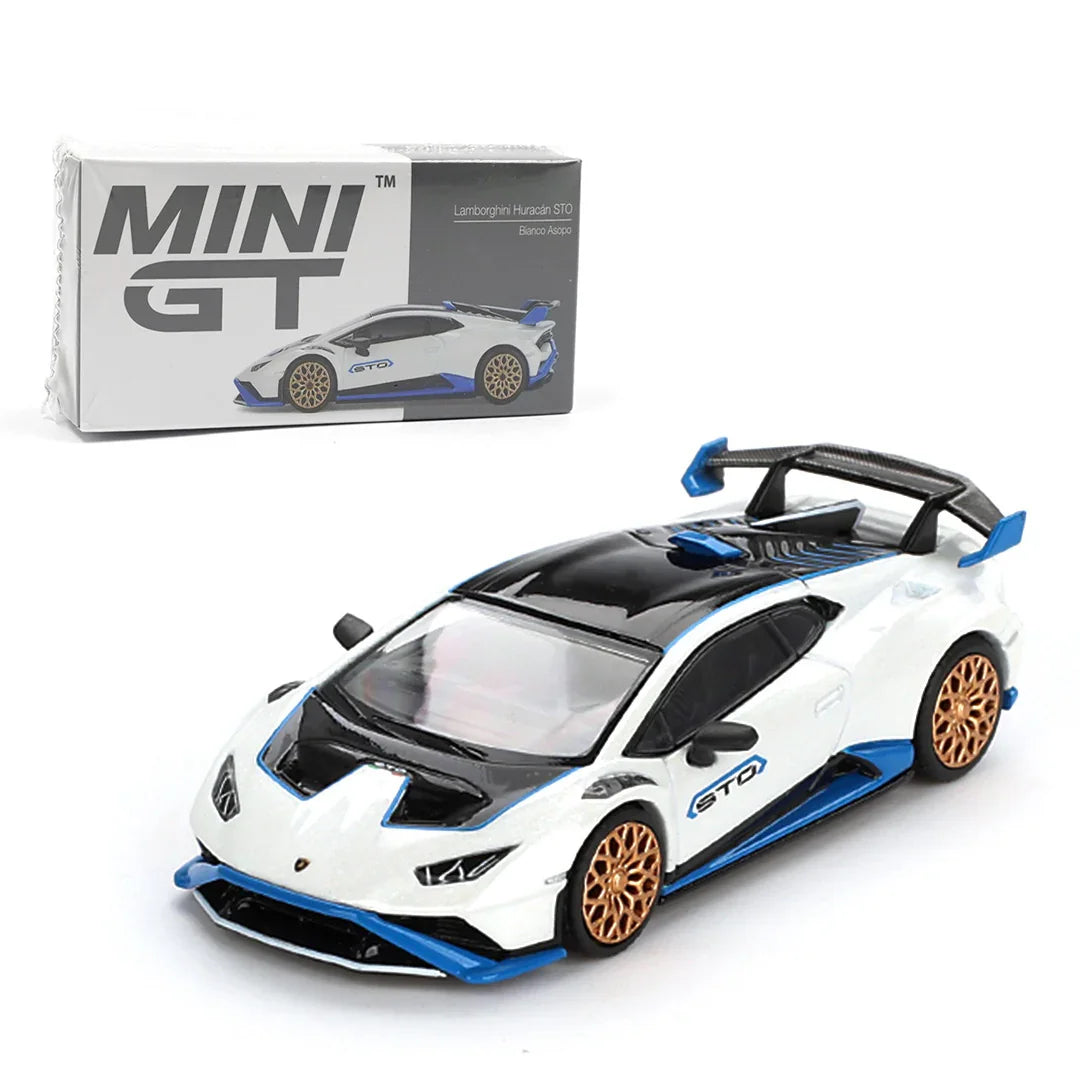 Mini GT 1:64 Lamborghini Huracán STO – Bianco Asopo Diecast Model - Jaiman Toys