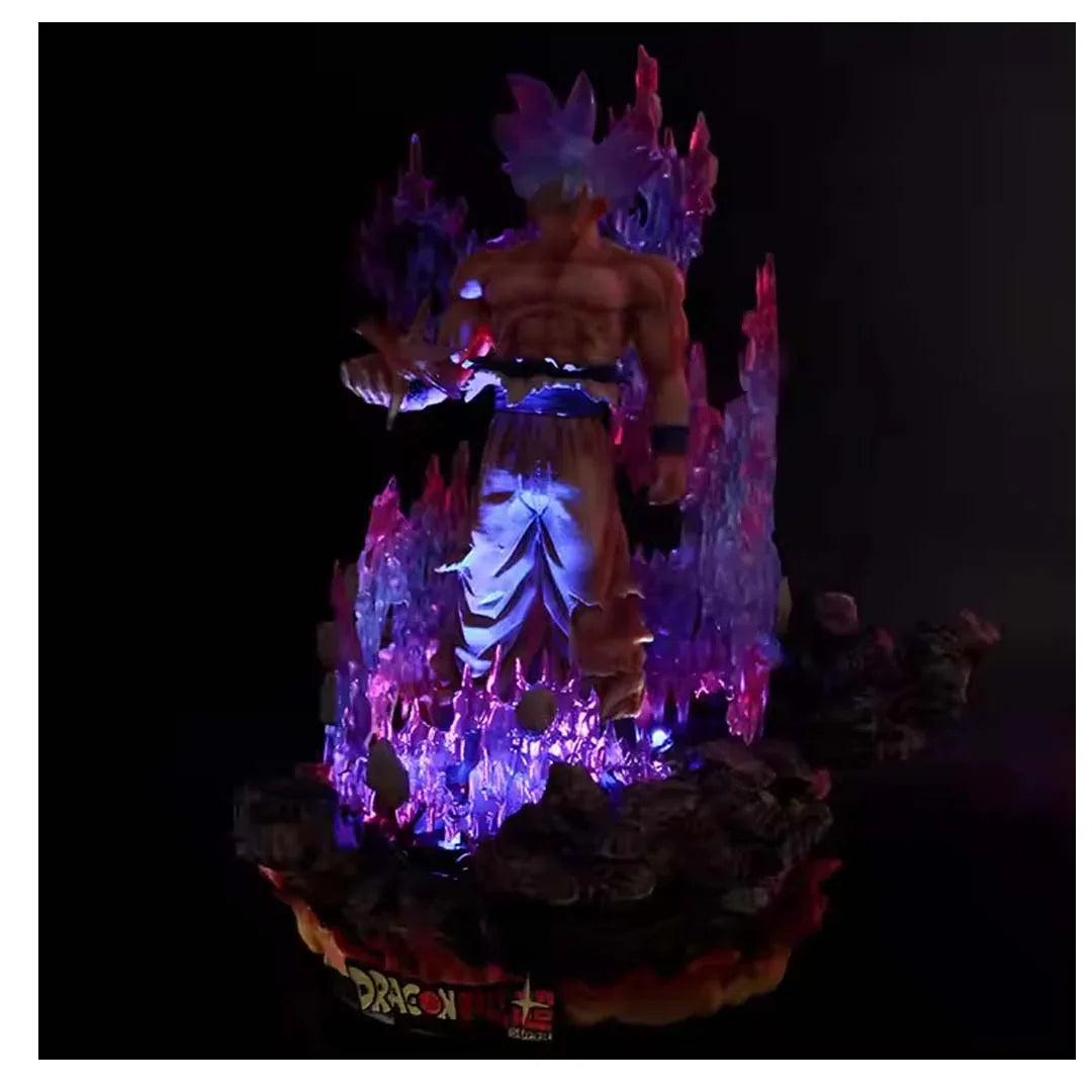 Ultimate Action Figure – Ultra Instinct Goku Limit Breaker Edition | Dragon Ball Super LED Base Anime PVC Statue (28cm) HW - Jaiman Toys