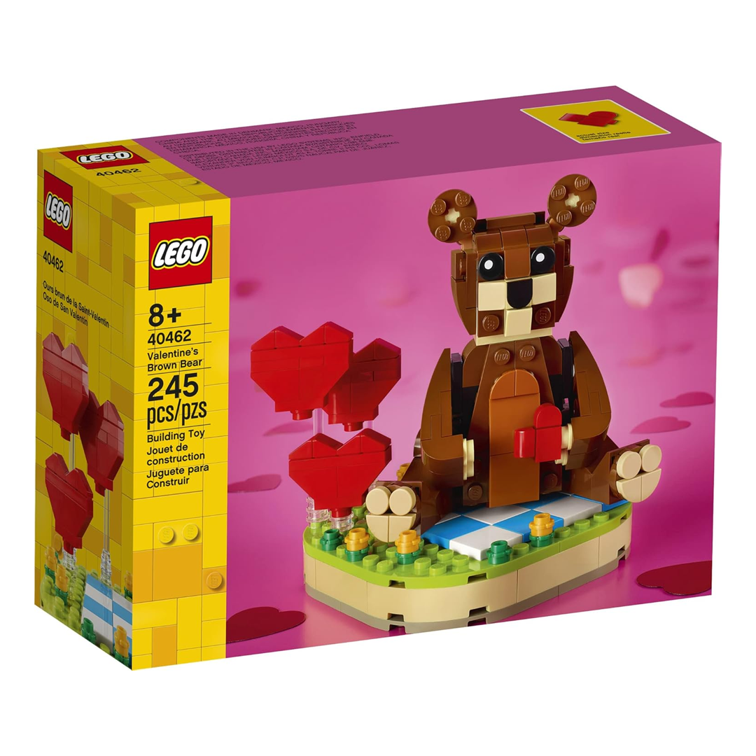 LEGO Valentine’s Brown Bear 40462 Building Kit (245 Pieces)