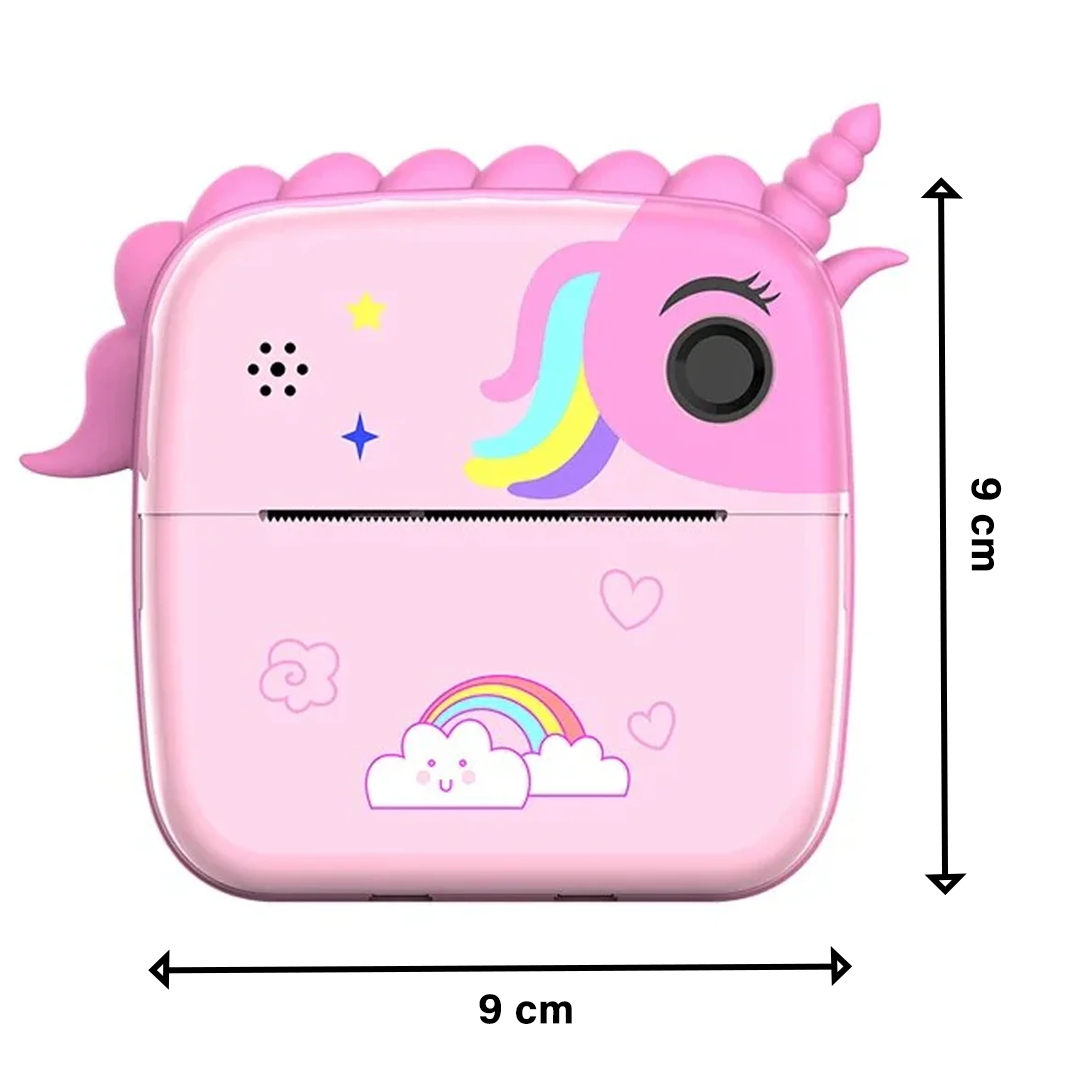 Instant Print Camera for Kids Digital Camera for Kids with Print Paper Photo Printer Camera for Kids 50M Pixel 2.4"inch Screen MP3 Player Video Recording (unicorn)