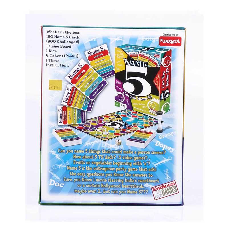 Funskool Name 5 Family Card Game | Fast-Paced Name 5 Things Challenge Party Game for Kids & Adults | Ages 8+ | 2–6 Players