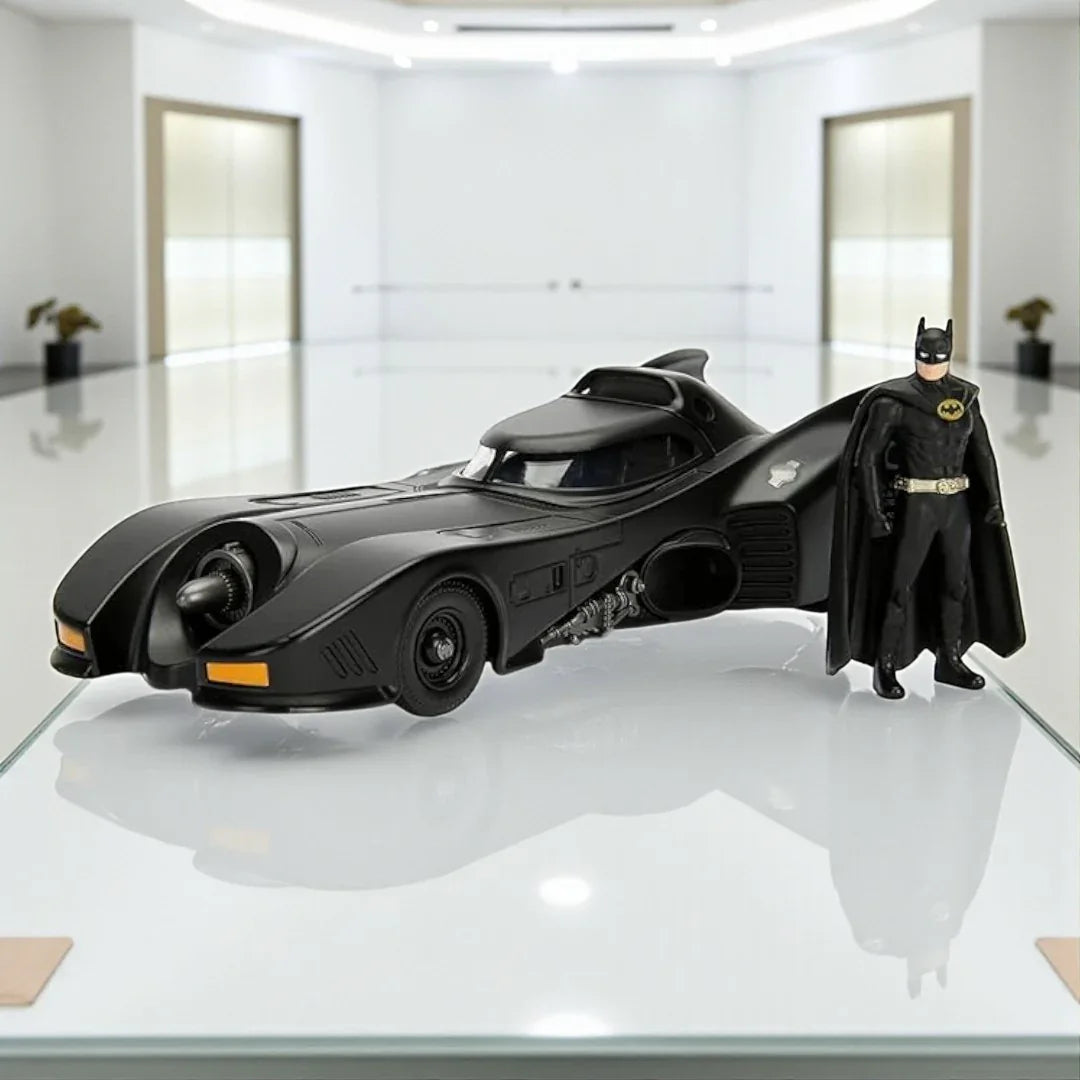 Joy Junction 1:24 Scale 1989 Batmobile Diecast Alloy Car Model – Black Finish | -Go Lights & Sound, Spray Effect, Shock Absorption (JJ211)