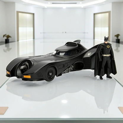 Joy Junction 1:24 Scale 1989 Batmobile Diecast Alloy Car Model – Black Finish | -Go Lights & Sound, Spray Effect, Shock Absorption (JJ211)