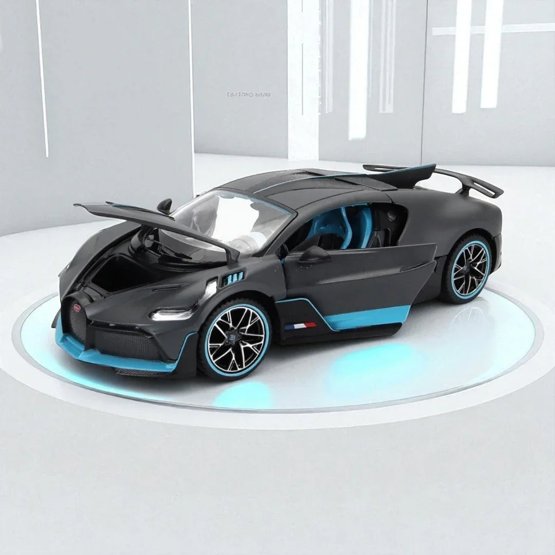 Rastar 1:24 Bugatti Divo Die-Cast Car Model – Grey Pull-Back Action with Lights & Sound (63900) - Jaiman Toys