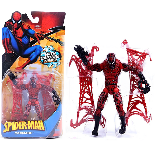 Venom Spider-Man Carnage Spiderman With Capture Webs 6" Action Figure