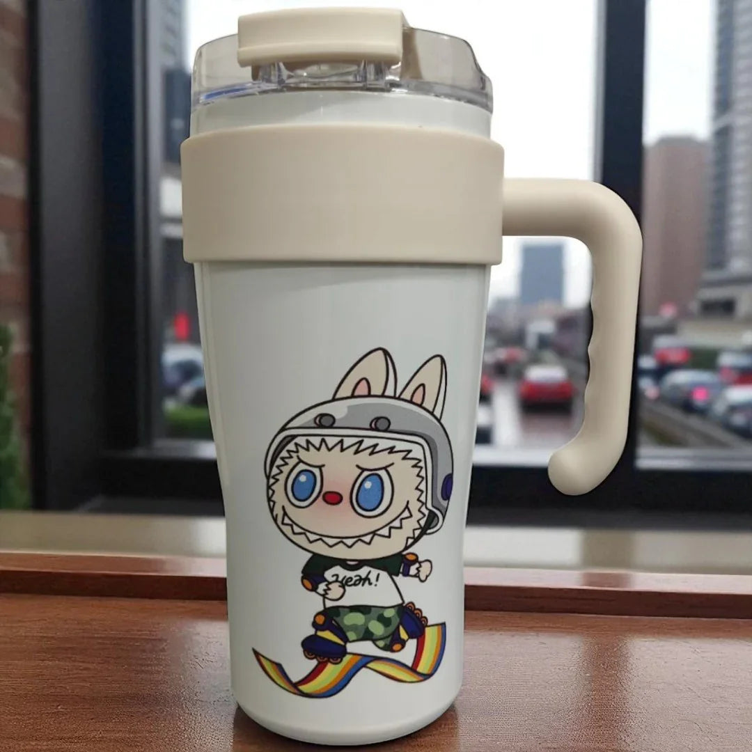 Nice Holiday Stainless Steel Cute Sipper Water Bottle – 860ml | Ideal for Office, Gym, & Travel - Jaiman Toys