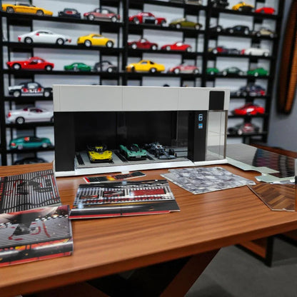 Electric Motorized Garage – Voice Control, 1:64 Scale Display Diorama for Die-Cast Cars (PosterCars /Tomica/Mini GT) - Jaiman Toys