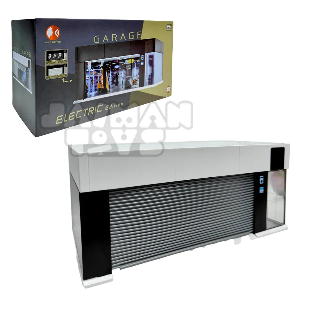 Electric Motorized Garage – Voice Control, 1:64 Scale Display Diorama for Die-Cast Cars (PosterCars /Tomica/Mini GT) - Jaiman Toys
