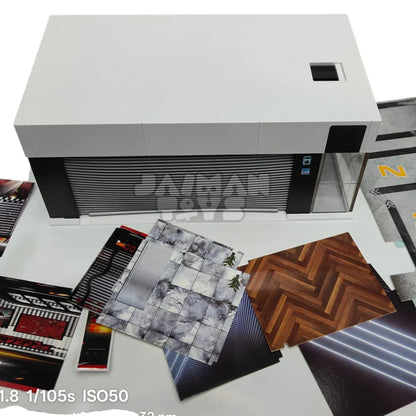 Electric Motorized Garage – Voice Control, 1:64 Scale Display Diorama for Die-Cast Cars (PosterCars /Tomica/Mini GT) - Jaiman Toys