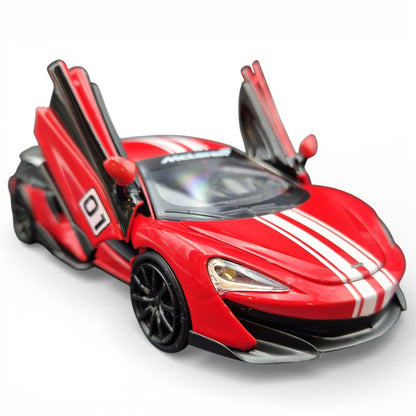 RMZ Hobby 1:32 Mclaren 600LT Diecast Car Model -Red With Openable doors ,Sound & Light-(664994)