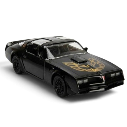 RMZ City 1978 Pontiac Firebird Trans Am 1:32 Scale Die-Cast Model Car – Black with Gold Firebird Hood Graphics | Classic American Muscle Car Collectible with Opening Doors