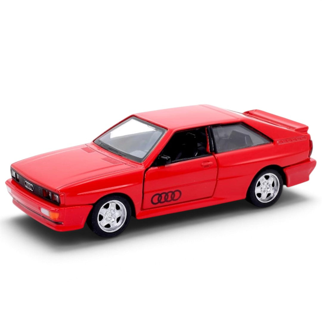 RMZ City Audi Quattro 1:32 Scale Die-Cast Model Car – Classic Vintage  with Opening Doors, Pull-Back Action