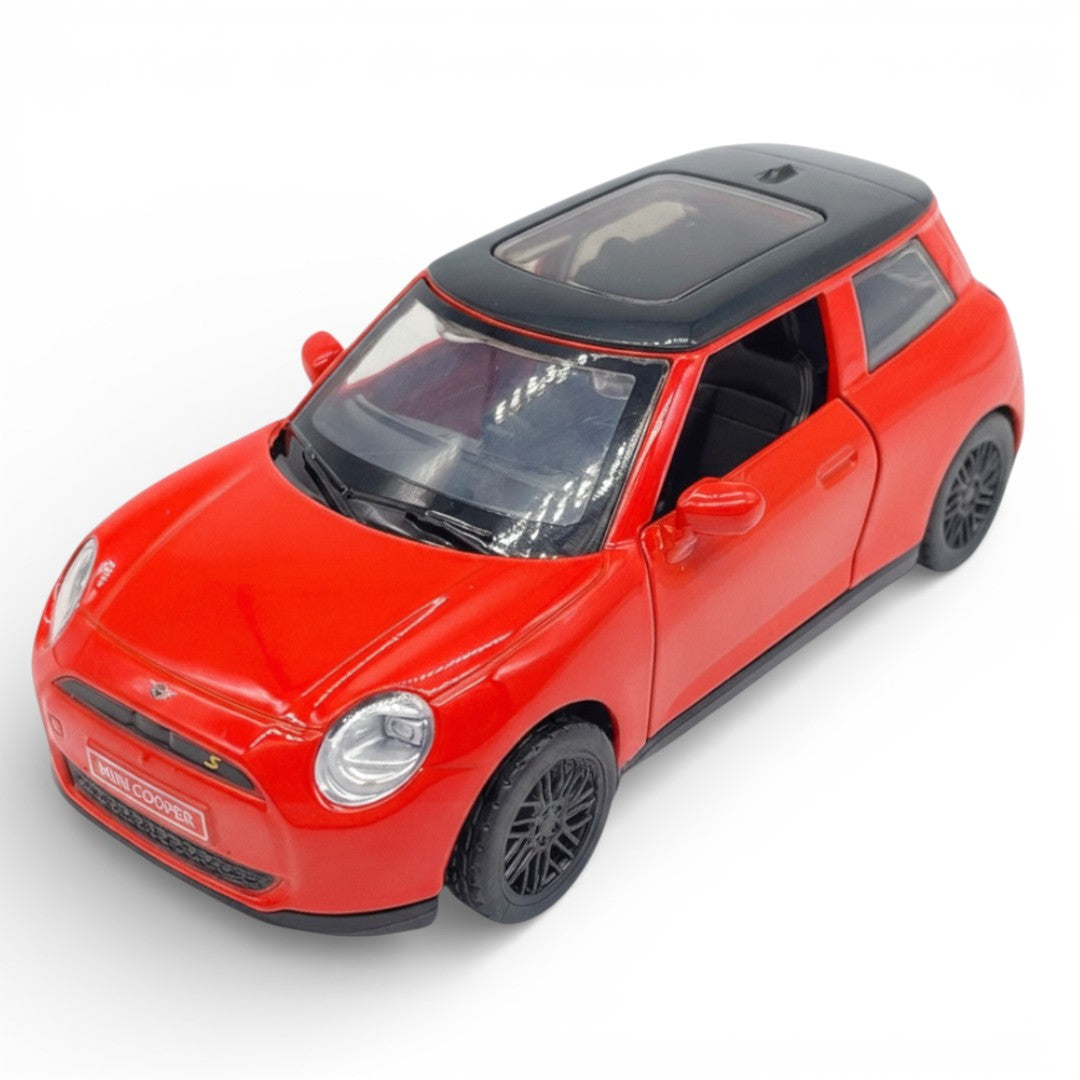 MSZ 1:34 Mini Cooper Die-Cast Model Car – Red| Pull Back, Openable Doors (67745)
