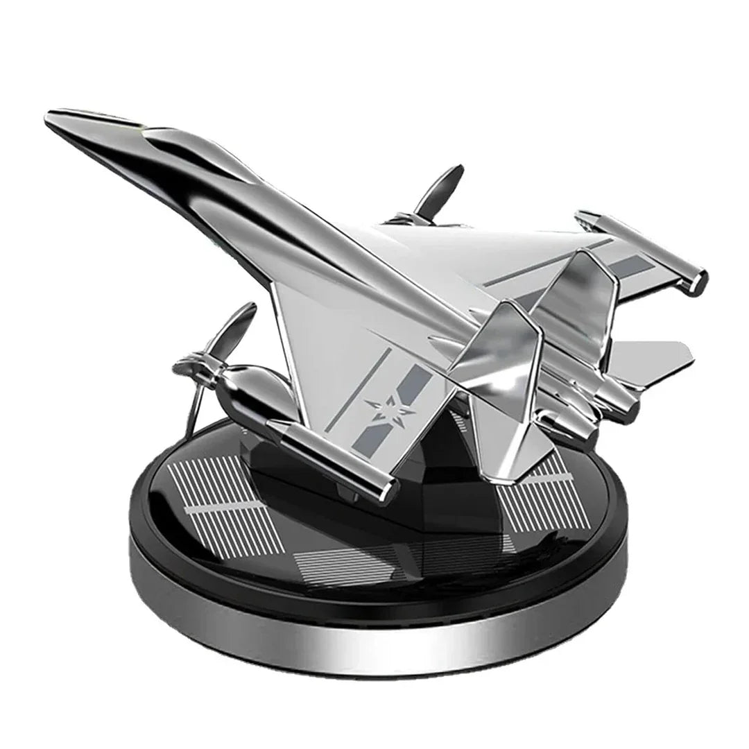 Car Air Freshener Fighter Aeroplane Perfume Solar Power Plane Diffuser Aluminum Airplane Fragrance Aircraft Dashboard Perfume with Refills - Jaiman Toys