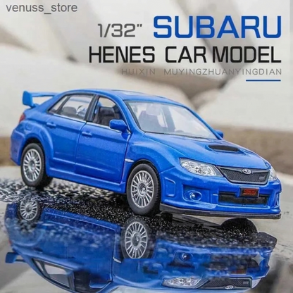 RMZ City Subaru WRX STI 1:32 Scale Die-Cast Model Car - Sports Sedan Collectible with Opening Doors, Pull-Back Action – 2 Colour Variants
