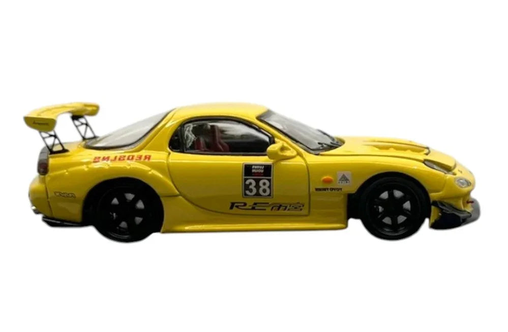 BSC - 1:64 -Mazda RX7 #38 -Yellow Diecast Car Model - Jaiman Toys