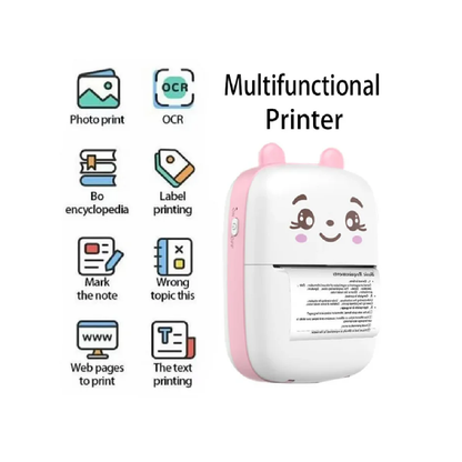 Portable Mini Pocket Wireless Bluetooth Printer - Pink