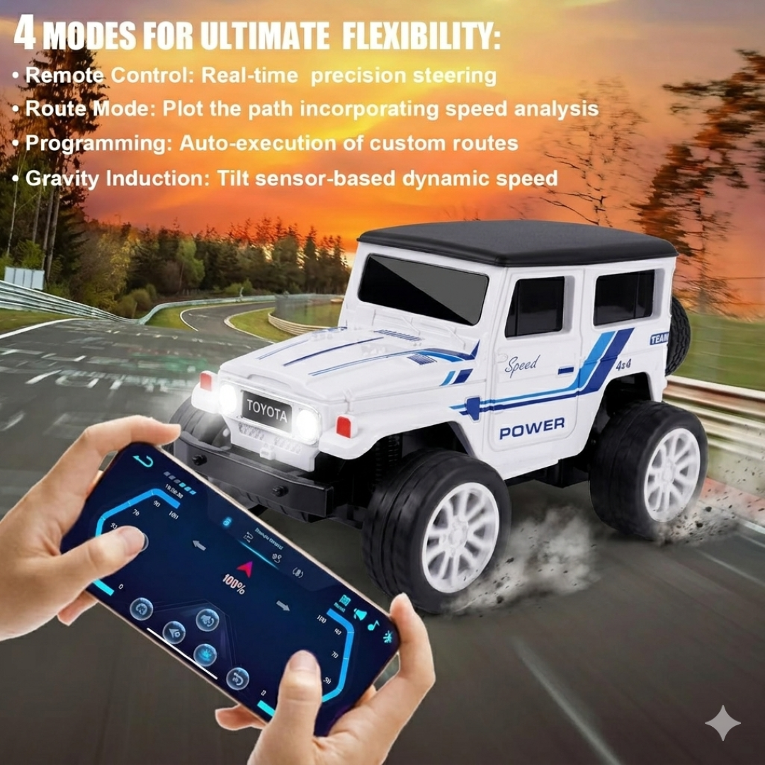 Trasped 1:64 Mini RC Off-Road Car – Pocket Size Remote Control SUV with App Control, 2.4GHz Controller & Rechargeable Battery (5 Colors)