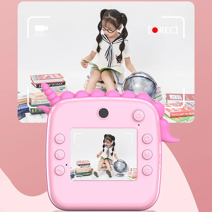 Instant Print Camera for Kids Digital Camera for Kids with Print Paper Photo Printer Camera for Kids 50M Pixel 2.4"inch Screen MP3 Player Video Recording (unicorn)