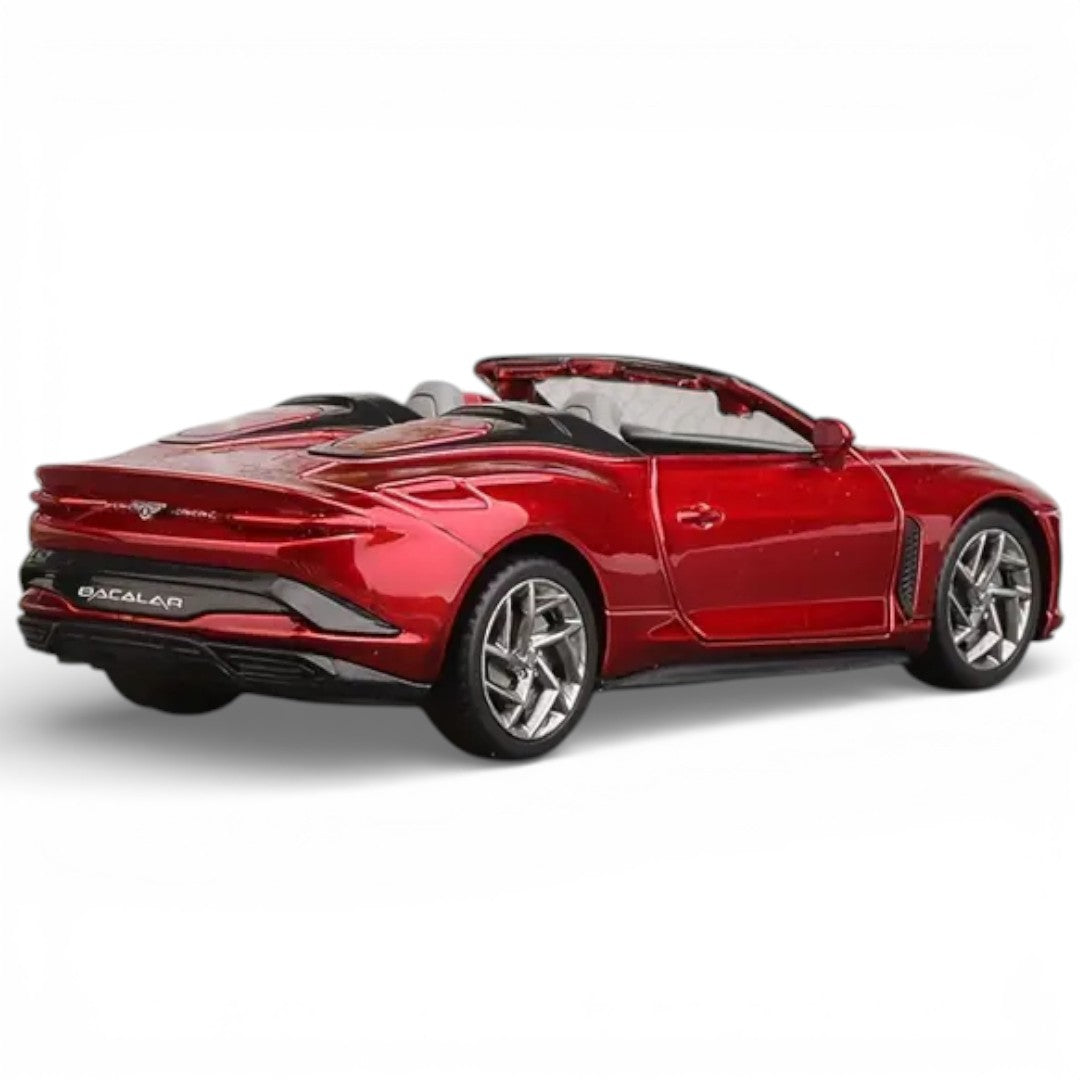 MSZ 1:32 Bentley Mulliner Bacalar Die-Cast Model Car – Red| Pull Back, Openable Doors, Light & Sound (68741)