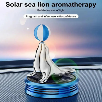 Premium Car Solar Aromatherapy Rotating Sea Dolphin 360 degree Suspended Automatic Car Aromatherapy Perfume For Car - Jaiman Toys
