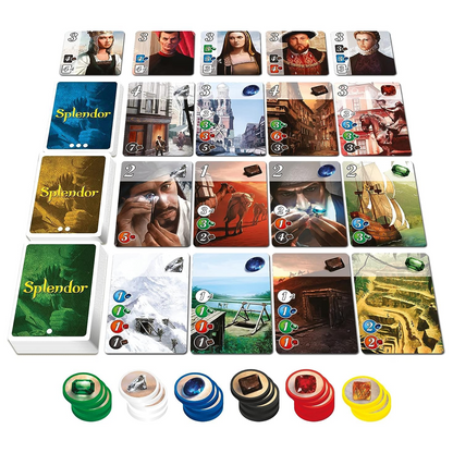 Splendor Board Game by Marc André : Plastic Coins ( High Quality )