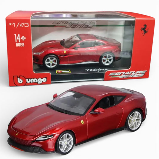 Bburago Ferrari Roma Diecast Car Model – Licensed Collector’s Edition | Premium Red Finish | Display-Ready Scale Model