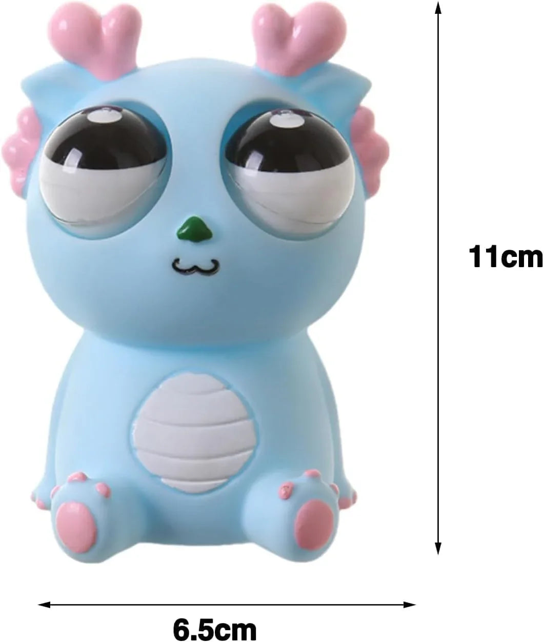 Squishy Dinosaur with Pop-Out Eyes Funny Dragon Pinch Toy 4 Pieces - Jaiman Toys