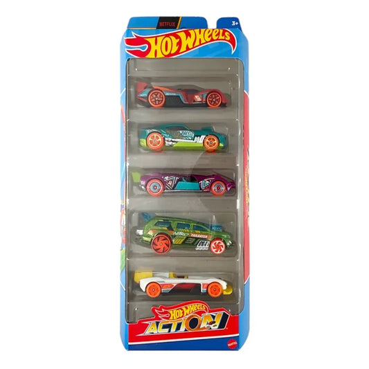 Hot Wheels 5 Car Gift Pack with 5 Premium Diecast Models - Action