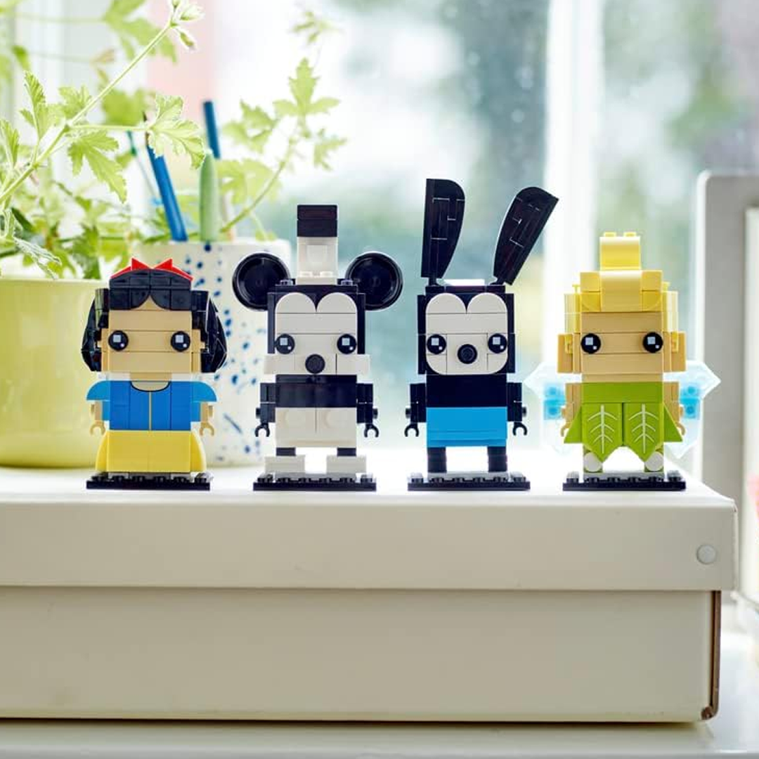 LEGO 40622 BrickHeadz Disney 100th Celebration Mickey Mouse, Snow White, Tinkerbell & Oswald The Lucky Rabbit (501 Pieces)