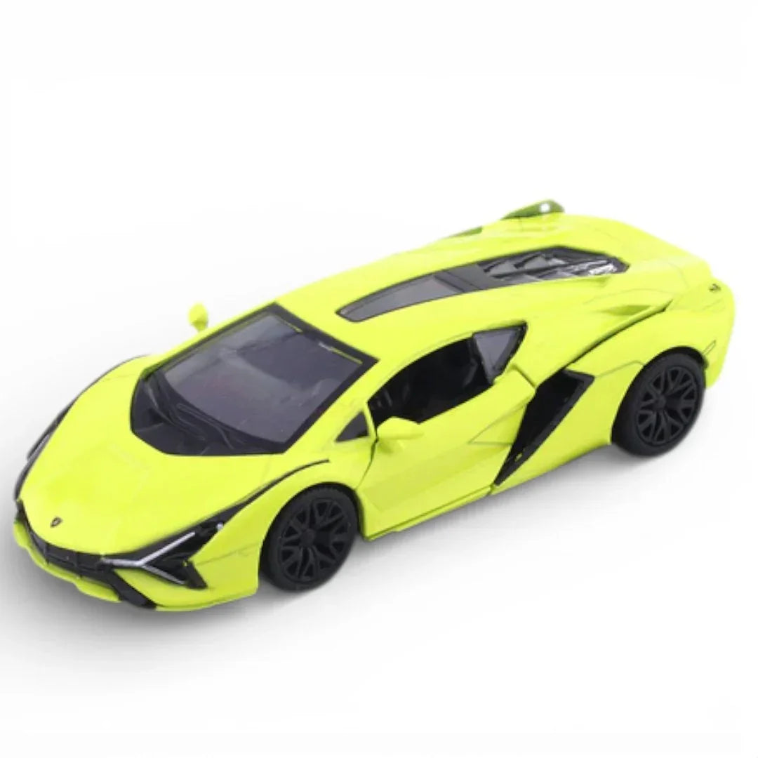 RMZ City 1:36 Lamborghini Sián FKP 37 Die-Cast Car – Red | Openable Doors, Pull Back & Go