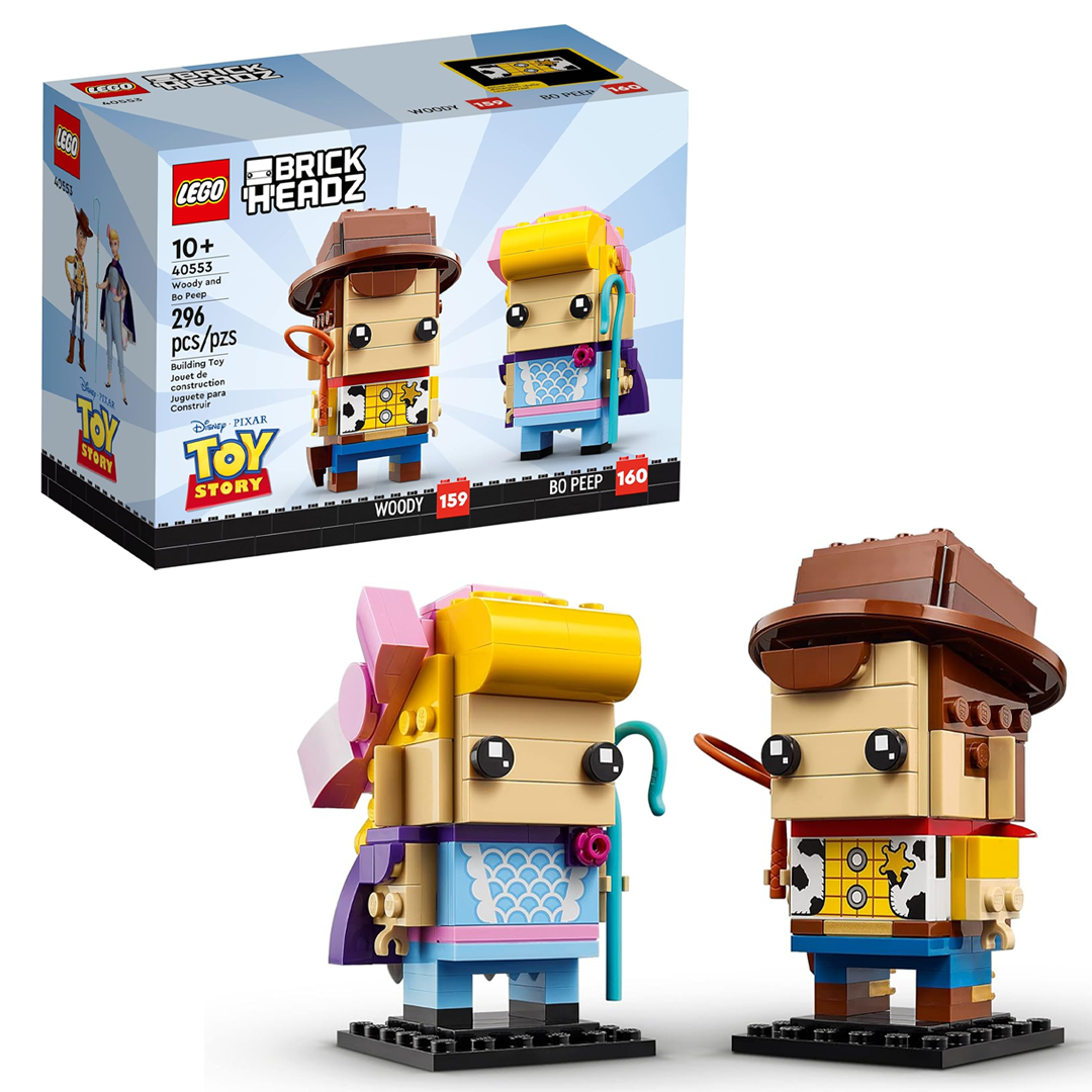 LEGO 40553 BrickHeadz Woody and Bo Peep - Toy Story, (296 Pieces)