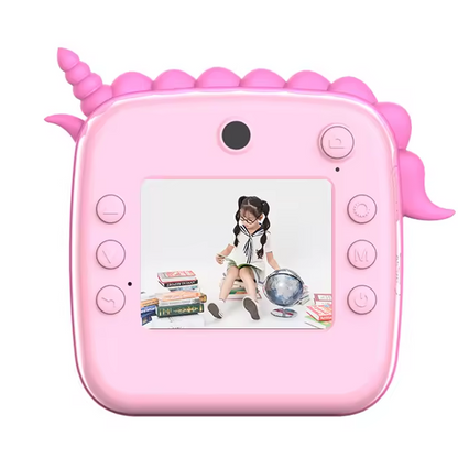 Instant Print Camera for Kids Digital Camera for Kids with Print Paper Photo Printer Camera for Kids 50M Pixel 2.4"inch Screen MP3 Player Video Recording (unicorn)