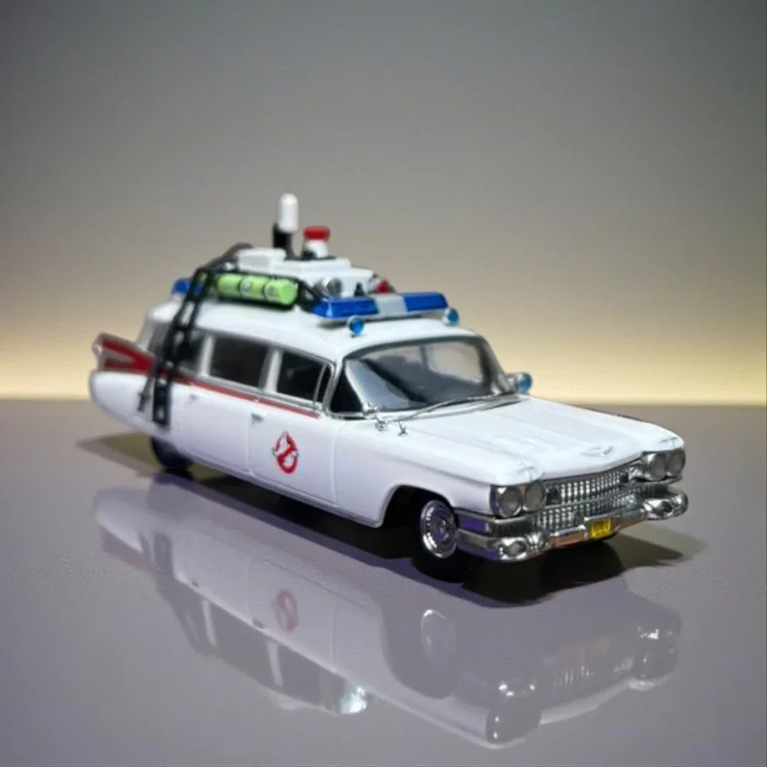 YS Model 1:64 Cadillac Miller-Meteor ECTO-1 – Ghostbusters Diecast