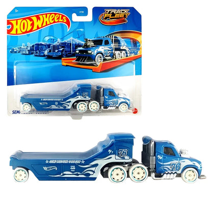 Hot Wheels Track Fleet Semi Rodger Dodger HYT56 | Blue Die-Cast Transporter Truck | Mattel Collectible Vehicle for Kids 3+
