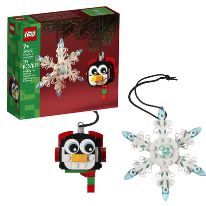 LEGO 40572 Penguin & Snowflake Christmas Ornament (139 Pieces)