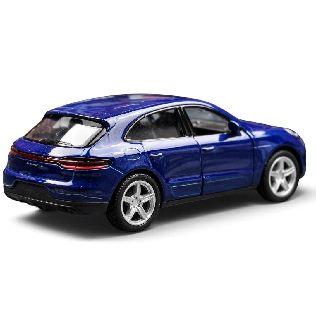 RMZ City Porsche Macan S 1:32 Scale Die-Cast Model Car – Metallic Blue & Green Luxury SUV Collectible with Opening Doors, Pull-Back Action – 2 Colour Variants