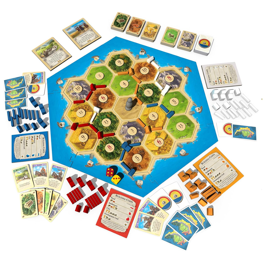 CATAN Board Game (Base Game) The Original Catan | Family Board Game | Board Game for Adults and Family | Adventure Board Game | Ages 10+ | for 3 to 4 Players