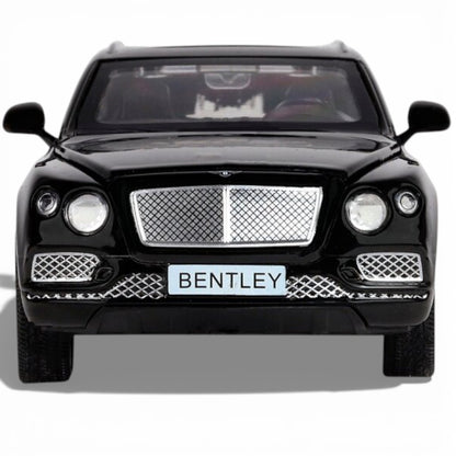 MSZ 1:32 Bentley Bentayga Die-Cast Model Car – Black|Pull Back, Openable Doors, Light & Sound (68369)