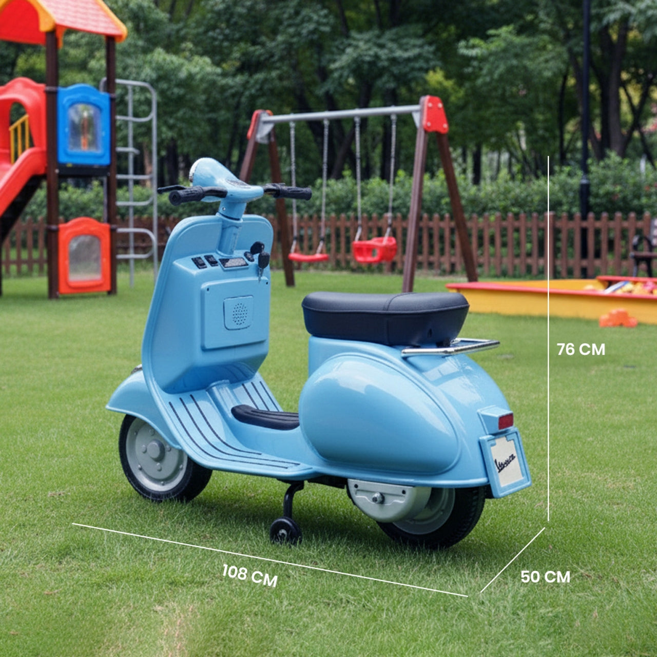 Emotorad Formula Fun Vespa Ride-On Toy Scooter for Kids | Battery Operated Electric Scooter