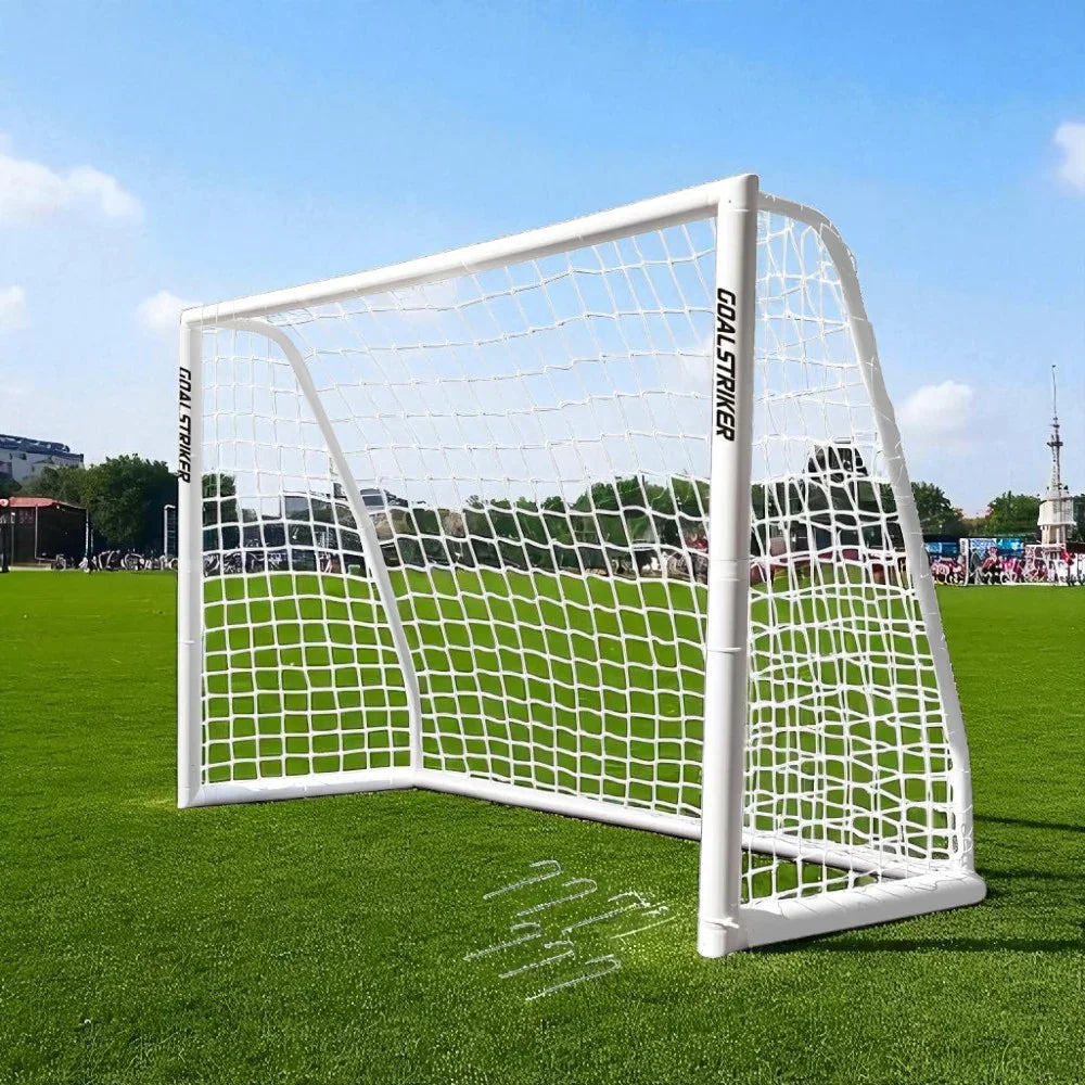 Innov8 Backyard Wheather Proof Soccer Goal, UPVC Frame, Portable with Ground Stakes - Jaiman Toys