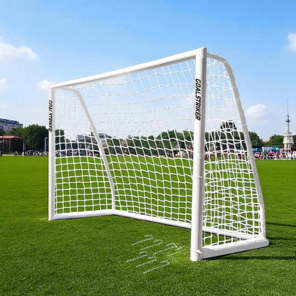 Innov8 Backyard Wheather Proof Soccer Goal, UPVC Frame, Portable with Ground Stakes - Jaiman Toys