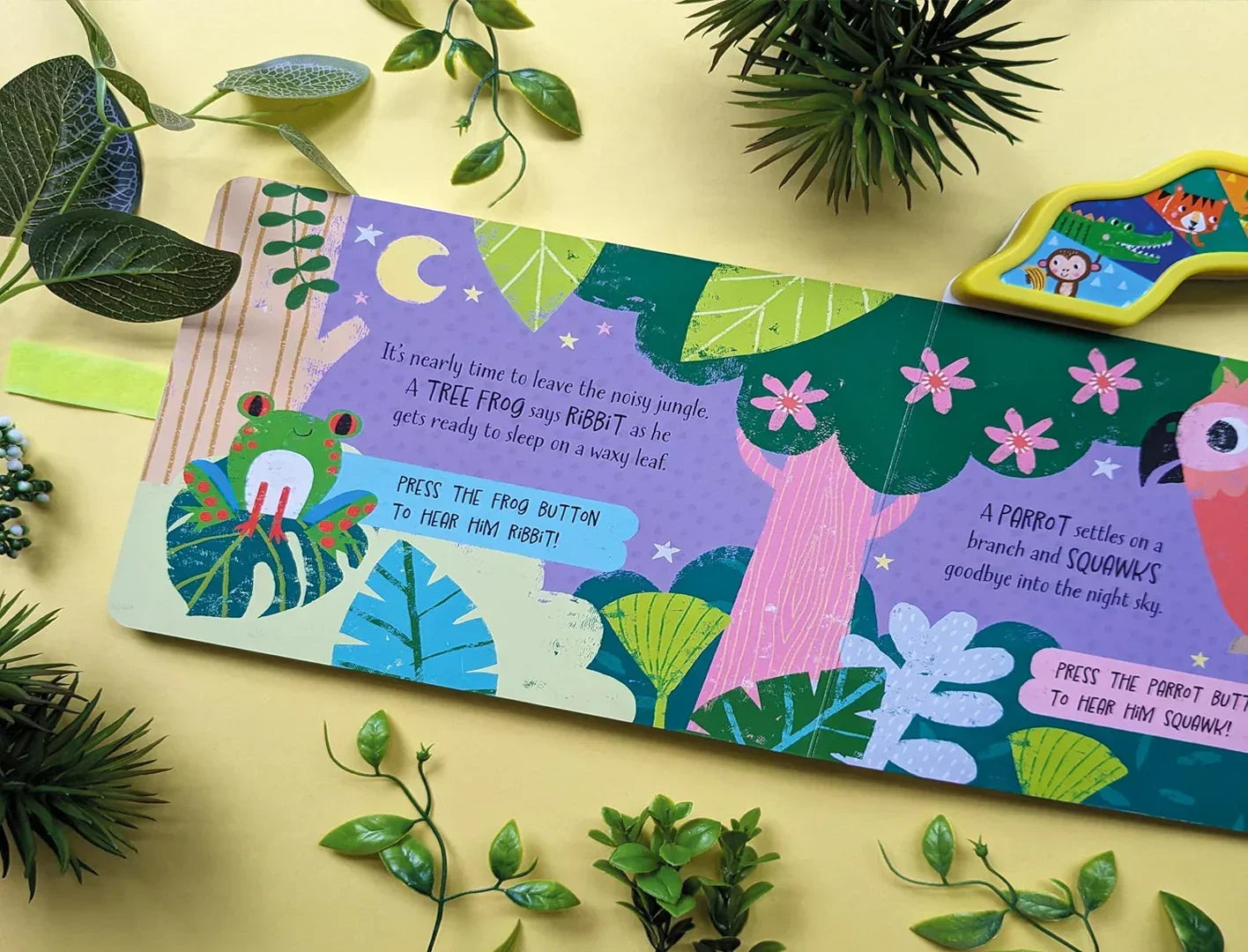 NORTH PARADE Carry-Along Jungle Adventure Sound Book – Press & Play Animal Sounds Interactive Board Book for Toddlers