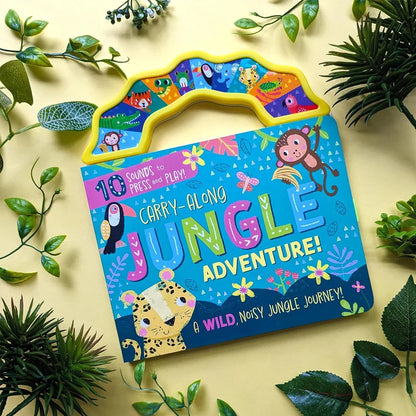 NORTH PARADE Carry-Along Jungle Adventure Sound Book – Press & Play Animal Sounds Interactive Board Book for Toddlers