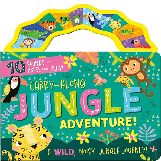 NORTH PARADE Carry-Along Jungle Adventure Sound Book – Press & Play Animal Sounds Interactive Board Book for Toddlers