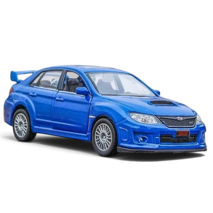 RMZ City Subaru WRX STI 1:32 Scale Die-Cast Model Car - Sports Sedan Collectible with Opening Doors, Pull-Back Action – 2 Colour Variants