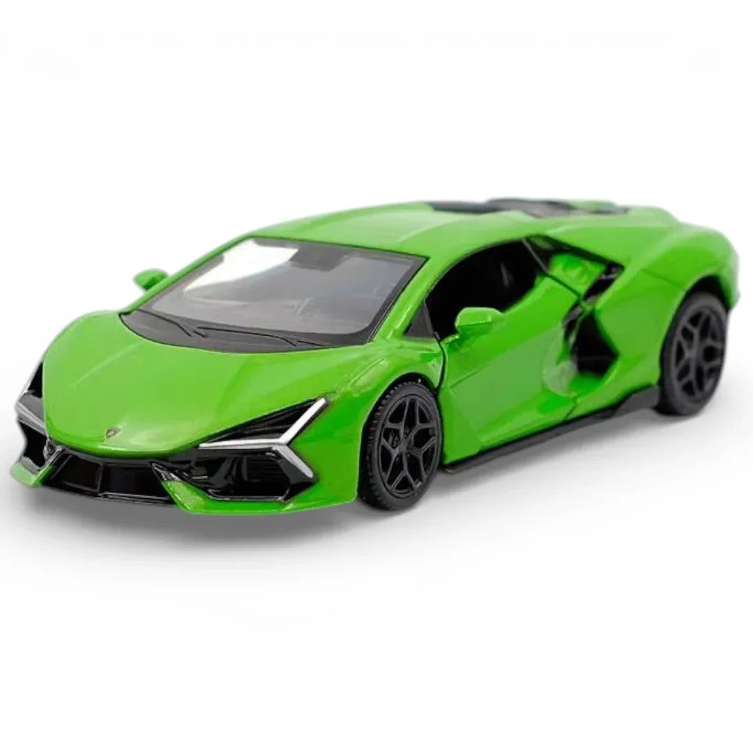 RMZ City Lamborghini Revuelto 1:36 Die-Cast Supercar | Pull Back & Go | Openable Doors | Orange / Green
