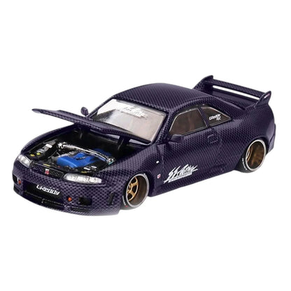 Kaido House X MINI-GT 1:64 Nissan Skyline GT-R (R33) Purple Carbon R V2 Model KHMG163-2C - Jaiman Toys